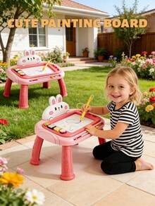 1 Piece Of Magnetic Drawing Board For Children Cartoon Magnetic Drawing Board With Magnetic Seal (Can Be Assembled Into Small Table/Wall/Bracket Mode) - Writing Board - View 3