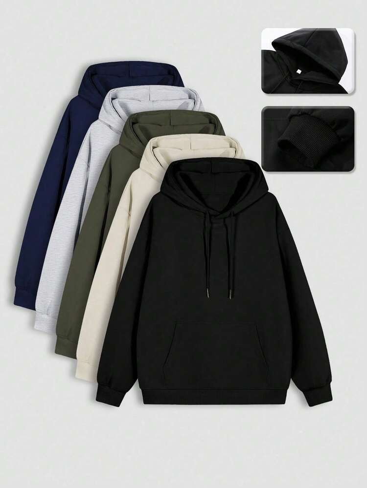 女士纯色连帽卫衣，轻薄无绒户外休闲套头衫，带抽绳帽，柔软舒适，适合徒步、旅行和日常休闲穿着，黑色 - 黑色 - 查看 7