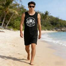 Men Tank Tops - Black - View 4