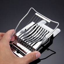 不锈钢切蛋器，防滑切蛋器，鸡蛋分割器，厨房工具 - 銀色 - 查看 2