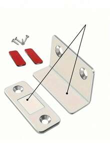 2 buah/1 pasang Kunci Magnet Kuat, Kunci Kabinet Magnet Paduan, Pemasangan Nyaman Tanpa Pengeboran, Cocok untuk Kabinet, Lemari Pakaian, Pintu Geser, Perlengkapan Dekorasi Rumah, Pemasangan Mudah, Desain Ringkas dan Efisien - warna - View 6