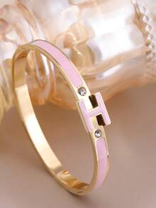 1 Stück 18K vergoldetes H-förmiges Armband für Frauen, exquisiter Schmuckarmband, perfektes Geschenk für Frauen zu Ostern, Weihnachten, Muttertag (ohne Geschenkbox) - Buchstabe H - Übersicht 15