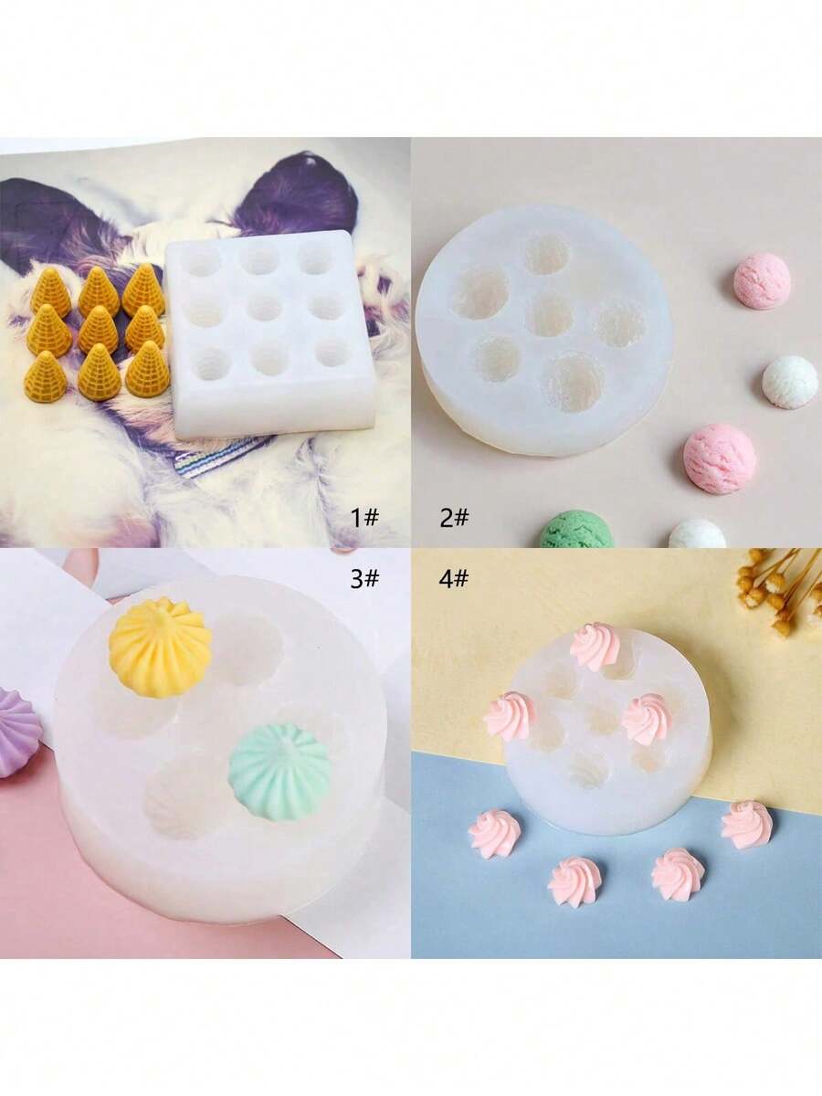 Khuôn silicon đa năng làm kẹo kem thủ công, có mùi thơm, dùng để tạo hương thơm. - Trắng - Xem 1