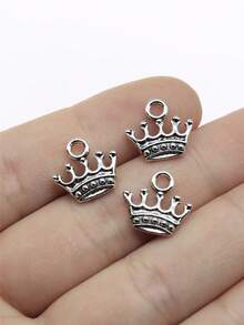 20个13x14毫米皇冠吊坠，适用于DIY珠宝制作，如项链、钥匙扣、手机链、手链等，手工工艺品制作配件 - 皇冠 - 查看 1