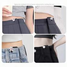 2/3/4/5/6/8pcs Fashion Denim Waist Cincher Buckles, No Sewing No Punching Quick Waist Adjustable Buckle, Suitable For Fixing Waistband Of Jeans, Shirt Cuffs, Multi-Purpose Decorative Clips, Various Styles, Fashionable And Elegant Waist Accessory - Style - View 11