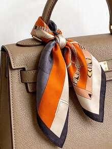 1pc Versatile Elegant Professional Flight Attendant Style Neckerchief - Green - View 11