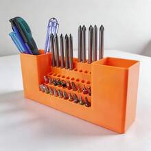 Hộp đựng mũi vít dung tích lớn 50 khe | Thiết kế hai tháp, phù hợp với mũi khoan 6.35mm/2.5" và 3.15"/3.54", chất liệu nhựa. - 1 cái - Xem 2
