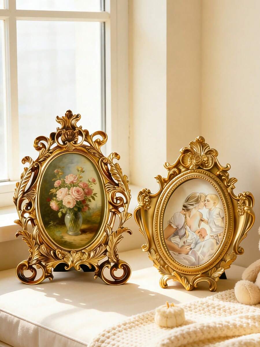 Khung ảnh nhựa kiểu cổ điển, khung hình bầu dục màu vàng sang trọng, có thể để bàn hoặc treo tường, phù hợp trang trí phòng khách, phòng ngủ và văn phòng tại nhà. Phong cách Baroque cổ điển phù hợp với những ngôi nhà theo phong cách cổ điển, mộc mạc và tối giản, hoàn hảo để trưng bày ảnh gia đình, ảnh cưới và tranh nghệ thuật. Món quà lý tưởng cho những người yêu thích nghệ thuật và trang trí nhà cửa. - Nhiều màu - Xem 1