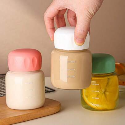 1pc 300ml Glass Water Cup, Portable Summer Tumbler