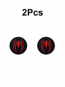 Tapas protectoras de silicona que brillan en la oscuridad para controles de PS 4/PS 5/Series, cubiertas de botones para controles de juegos - negro rojo - Ver 5