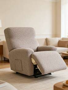 单人躺椅沙发套，弹性组合式躺椅沙发套，柔软、弹性好、可水洗，保护家具和宠物。 - 彩色 - 查看 12