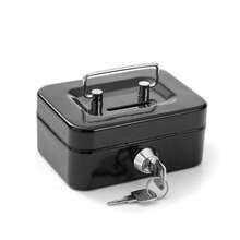 1 个迷你型安全金属现金储物盒 - 带钥匙锁和顶部提手的储物罐，可用作成人储蓄罐、硬币盒、日常办公收银机，也是万圣节和圣诞节的理想礼物之选。 - 單品 - 查看 11