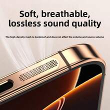 10pcs Metal Mesh Dust-Proof Stickers Compatible With IPhone 17 Pro/17 Pro Max/17/16-12 Series, Prevent Dust And Scratches, Universal Design, No Sound Blockage - Silver - View 7