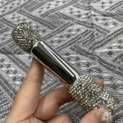 Rhinestone Dual-Use Perfume Spray Bottle With Roller Ball, Transparent Glass Easy Refill Portable, Travel Office Essential, Fragrance Skincare Sprayer