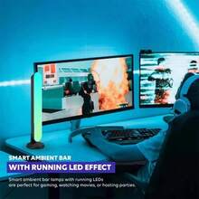 شريط إضاءة LED بمنفذ USB متغير الألوان RGB، إضاءة خلفية للتلفزيون بريموت كنترول، إضاءة جو موسيقية متناغمة، مصباح إضاءة محيطي مع إيقاع الموسيقى - RGB-A - مشاهدة 2