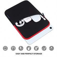 Lacdo Funda Tablet Sleeve para iPad A16 de 11 Pulgadas/iPad Air M3 M2 de 11/11 iPad Pro M4/109/10 2/10 9 Air/ Galaxy Tab A9+ 11 Bolsa Fit Magic Keyboard Rojo - Rojo - Ver 4