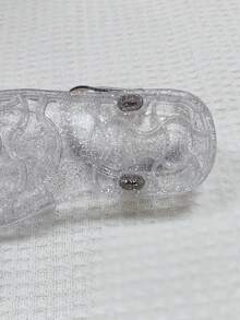 时尚女童凉鞋，包头沙滩鞋，夏季镂空透气优雅果冻鞋 - 銀色 - 查看 9