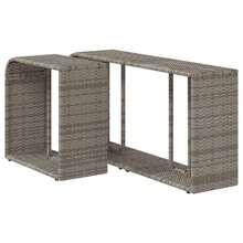Estantería gris de 2 piezas fabricada en mimbre de resina sintética. - Blanco - Ver 7