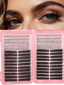 High Volume European And American Style False Eyelashes, Thick And Layered Individual Cluster Lashes - View 1