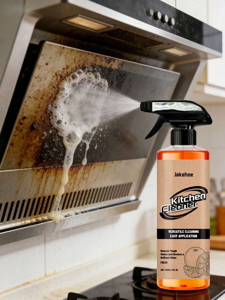 jakehoe 厨房泡沫清洁喷雾，去除烤箱油污和污渍，轻松清洁家用喷雾