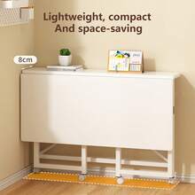 Bàn gấp, bàn gấp nhỏ gọn, phù hợp với không gian nhỏ, bàn máy tính tiết kiệm diện tích, thích hợp cho văn phòng tại nhà, dễ dàng lắp ráp. - trắng - Xem 4