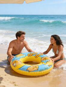 1 chiếc phao bơi hình hà mã bơm hơi, phao bơi hai lớp dày dặn, bơm nhanh, có tay cầm, phao cứu sinh đeo dưới cánh tay, phao bơi kiểu INS cổ điển, vật dụng cần thiết cho mùa hè, đồ dùng đi biển, phao bơi hồ bơi. - thông thường - Xem 6