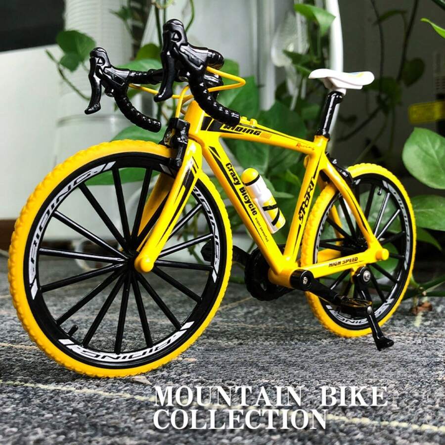Mainan Sepeda Jari Aksi Paduan Logam Skala 1:6 PM untuk Anak-anak, Model Sepeda Balap Miniatur Die Cast dengan Dekorasi Promosi, Sempurna untuk Waktu Bermain Anak dan Pajangan Kolektor - MultiWarna - View 1