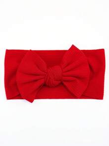 Set de 5 diademas elásticas suaves con moño para bebés niñas recién nacidas, accesorios para el cabello de estilo diario, regalo para niñas de 0 a 3 años - Multicolor 5 piezas-C4 - Ver 4