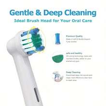 4 PCS Electric Toothbrush Replacement Brush Heads, Compatible With Electric Toothbrushes , Classic Precise Cleaning Replacement Brush Heads, Soft Bristles ,Effective Cleaning And Plaque Removal - Multicolor - View 7