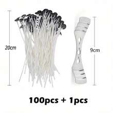 100pcs Candle Wick With Base + Assorted Wick Holders, Candle Making Tool Kit - 1 Set - View 9
