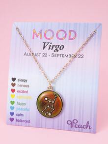 1pc Temperature Sensitive Color Changing 12 Zodiac Pendant Necklace, Fashionable Gold-Plated Zinc Alloy Mood Adjusting Jewelry For Girls - one-size - View 17