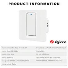 符合欧盟标准的 40A ZigBee 智能热水器开关，兼容 Alexa/Smart Life/Tuya，支持 APP 远程控制、语音控制和定时控制，带背光触摸屏，分体式快速安装，阻燃 PC+ABS 材质，需搭配网关使用。 - 彩色 - 查看 11