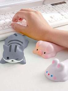 1pc Cute Wrist Rest, Support For Mouse Keyboard Computer Elbow Pad Arm Rest, For Desk, Ergonomic, Kawaii, Office Supplies, Slow Rising, PU Mouse Pad Cat, Piggy, Dog, Rabbit, Frog, Bear, Panda, Duck.Back To School Gaming Mouse Pad Desk Accessories Office Desk Accessories Mousepad Mouse Pad For Desk - Nhiều màu - Xem 13