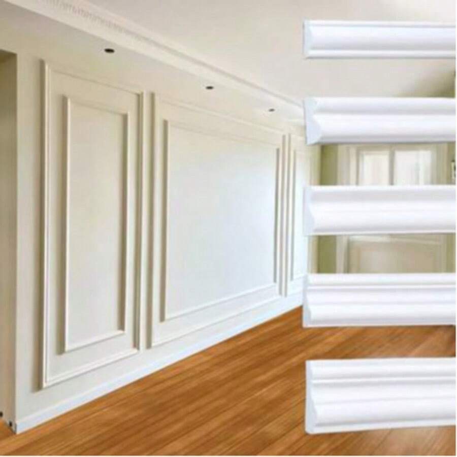 1Pc 2m/78.74 Inch Flexible Wall Decoration Mold Strip, Self-Adhesive Decorative Strip, Wall Decoration, Self-Adhesive Wall Panel, Suitable For Home Interior Decoration Such As Walls, Doors And Windows, For Home DIY Decoration For Home DIY Decoration