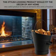Crystals Coal Bucket & Shovel Set Waterloo Fireside Steel Ash Log Scuttle - Regular - View 7