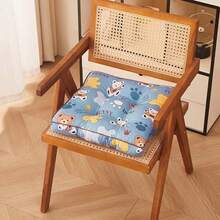1pc Thick Cartoon Seat Cushion, Polyester Printed Chair Pad, 4-Season Office Back Cushion, 3D Tatami Mat Butt Pad - Multicolor - View 10
