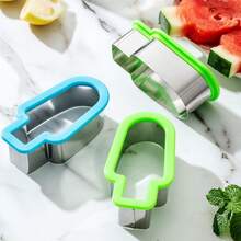 4pcs Creative Fruit Platter Mold, Watermelon Slicer, Ice Cream & Popsicle Shaped Fruit Cutting & Slicing Tools - Multicolor - View 1