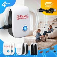 Ultrasonic Pest Repeller | Indoor Noiseless Mosquito, Insect And Rodent Repellent, Effective Against Various Pests - White - View 2