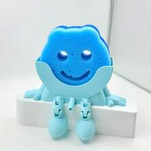 2026 New Creative 3D Printed Smiling Face Sponge Holder With Drainage Holes, Kitchen Sink Countertop Storage Rack, Plastic Cleaning Tool Stand - Multicolor - View 7