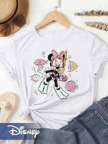 Disney Minnie Mouse Summer T-Shirt - White - View 1