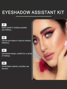 2pcs Eye Makeup Brushes, Eye Shadow Tools, Quick Makeup Template, Eye Shadow Mold, Suitable For Beginners, Easily Create Professional Makeup Effects, Anytime Anywhere - Multicolor - View 4