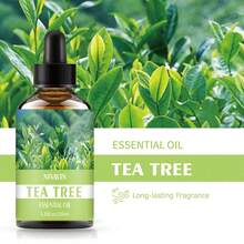 NIVAVIN 30ml/60ml/100ml Teebaumöl in verschiedenen Größen, Teeextrakt, langanhaltender Duft geeignet für Gesicht, Haar, Haut, Körper, kann mit Aroma-Diffuser/Stein/Massage verwendet werden, schön gestaltet, tragbar, geeignet für Zuhause, Büro, Reisen, sinnvolles Geschenk für Freunde - Teebaum - Übersicht 3