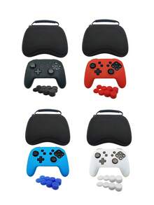 1 Set Including: 1 Pro Controller Carrying Case, 1 Game Controller Cover, 8 Joystick Thumb Grip Caps, Anti-Slip Anti-Sweat Anti-Scratch Anti-Dust, Enhancing Gaming Experience - View 1
