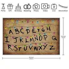 1 tấm phông nền chữ có đèn LED nhiều màu sắc theo phong cách đồng quê, thích hợp cho tiệc sinh nhật, trang trí bàn bánh, đạo cụ chụp ảnh, v.v. - Nhiều màu - Xem 6