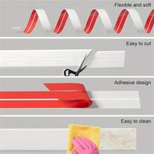1pc 0.78" X 118.11" Flexible Corner Guard Strips - Adhesive Wall Ceiling Edge Protector, Durable Plastic Decorative Trim, Home Decor Use, Easy Install No Tools Needed, Suitable For Desk Corners, Furniture Edges, Wall Corners, Angled Corners - 2cmx3meters - View 8