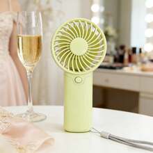 Quạt cầm tay mini 1 chiếc kèm dây đeo cổ tay, 1 chế độ gió, sử dụng pin AAA (không bao gồm). - 4 màu ngẫu nhiên - Xem 8