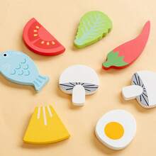 15件套儿童过家家披萨切割玩具套装 | 木制厨房玩具 | 寓教于乐的复活节礼物，适合男孩女孩，培养灵巧性和创造力 - 彩色 - 查看 7