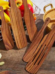 Bộ 5 dụng cụ nhà bếp chống dính cán dài, muỗng xới lớn, muỗng xào nấu ăn tiện dụng, thích hợp làm pizza, tráng miệng, salad. - Nhiều màu - Xem 4