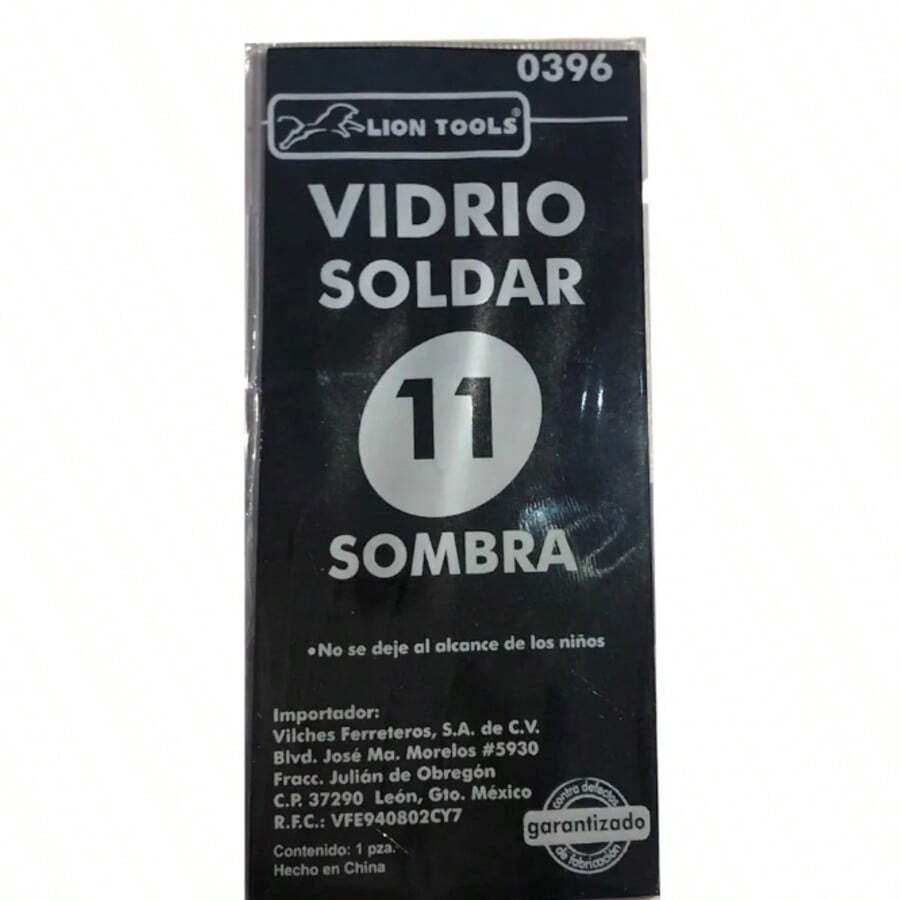 VIDRIO PARA SOLDAR SOMBRA 11 MODELO 0396 LION TOOLS | PROTECCIÓN VISUAL PARA CARETA DE SOLDADOR - C - Ver 1