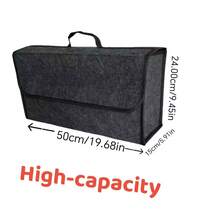 5-In-1 Foldable Car Trunk Storage Bag, Space-Saving Felt Design Organizer For Outdoor Travel, Road Trips, And Housewarming Gift - Multicolor - View 7
